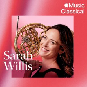 Sarah Willis Instagram - Bells Up! I was honoured to be asked to create this @applemusic playlist celebrating the French horn 🎉📯 #applemusicclassical 
https://apple.co/3QHVmrF

‘Bells Up’ is an expression used by composers (such as Mahler) in special musical moments where the French horns have the solo. Putting their bells up whilst playing both makes the horns sound louder and more exciting but also makes the audience take more notice of the instruments themselves.  It is always a beautiful sight -  a whole section of glittering French horns with their bells up, playing their hearts out and their sound soaring over the orchestra.

I have chosen classic moments in our repertoire - orchestral, solo, and chamber music - for this playlist. They all make me proud to be a horn player, and I would put my bell up for every one of them! From Bach to John Williams, the horn can portray all emotions and genres of music. For me, it is the most beautiful, versatile and exciting instrument in the orchestra. 
Enjoy!
