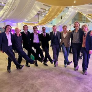 Sarah Beeny Instagram - And that’s a wrap!!! Series 4 in the can - a MASSIVE thank you to @ageuksom for coming to our tea dance - thank you to Evan and Gavin His Majesties butlers from @dumfrieshouse and @theprincesfoundation for teaching @the_entitled_sons how to serve our lovely guests - thank you to my fabulous nephew @nicobeeny for your brilliant voice which got us all dancing - thanks also to @daisyraisey and her amazing team for making it all look and work so well - and thank you to our production team for another series all filmed @richard_taylor07 @_elliehunterr @angfran1 @jonneysteven @kay.phillips.9469 @maxekmek @fordybear1 @dominickfrench for all being great!! Xx