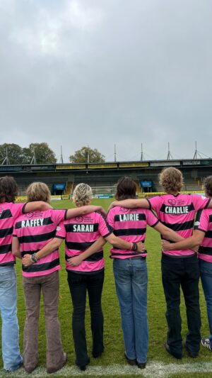 Sarah Beeny Instagram - Whilst the totally amazing team @yeovil_hospital_nhs have been perfect I am gutted to admit I’m not going to be well enough to be at the @ytfcofficial #painttheparkpink match today - and will be missing @the_entitled_sons playing #thesedays at half time - I’ll be singing along from my v comfy electric bed here and cheering on @ytfcglovers - hope all the rest of the money is raised today for the new breast cancer unit here (can see the building site from my window!) will add a little shot! Have a fab pink day!! @yeovilhospitalcharity