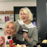 Sarah Beeny Instagram – The joy of the #hairandmakup room – best therapy in the world! X