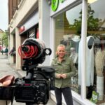 Sarah Beeny Instagram - So enjoyed filming @oxfamshops in #glastonbury today - secret glasto tickets hidden inside some @tonyschocolonely_uk_ire bars!! X