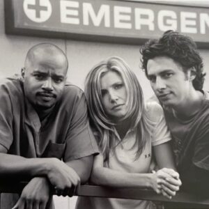 Sarah Chalke Instagram - Doing shots of Pepto Bismol on our Scrubs press trip when we all got super sick... Happiest birthday @zachbraff !! I hope no Pepto Bismol shots today ZB🤞 Have the best day!