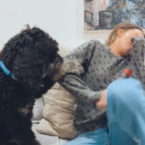 Sarah Chalke Instagram - That moment when you lean in for a kiss...#Sadie