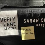 Sarah Chalke Instagram – So…sometimes when you get to work you’re the first one there and maybe your things wind up on someone else’s chair because you don’t really notice where you put them down? You don’t realize it’s problem until you come into the cast tent one day and see this. #swipe for all the pics #fireflylane @netflix