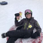 Sarah Chalke Instagram - For my niece’s school project, she had to mail George to me and we had to go on some adventures together. He loved skiing, we got an ear pierce, (his first, my second) went to Radio City Music Hall, he came to work with me, loved New York pretzels…you can visit anytime George.