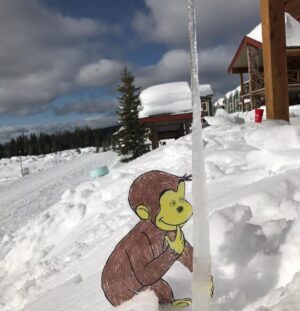 Sarah Chalke Instagram - For my niece’s school project, she had to mail George to me and we had to go on some adventures together. He loved skiing, we got an ear pierce, (his first, my second) went to Radio City Music Hall, he came to work with me, loved New York pretzels…you can visit anytime George.