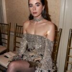 Sarah Desjardins Instagram - living my dreamlife™ wearing @christiancowan at his fall 2024 collection? yes okay! 🤍✨ styling: @sarahslutsky cc @carlee___ @miacstella makeup: @jentioseco hair: @thisisluisasoler 👗: @christiancowan 👠: @stuartweitzman 💎: @luvaj 👛: @judithleiberny