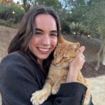 Sarah Desjardins Instagram - Thanks to this dress for making me feel pretty but more importantly this cat for purring in my arms when I was overstimulated ✨