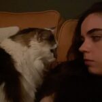 Sarah Desjardins Instagram - Kim is sitting in my lap as I write this. I wouldn’t be able to do it otherwise. 23 years is almost unheard of for a cat. She stuck by my side as long as she possibly could. She knew I needed her more than I did. Today I had to let the love of my life go. I will never forget every second I spent with her. Kim may have been a cat but she behaved like a human being. She understood all my emotions and gave me so much unconditional love and empathy. She spooned with me in the mornings, she curled up on my chest when she could sense that I was sad, she just wanted to be touching me at all times to be honest with you…even if she sat next to me and just placed her paw on my hand. Since I was a kid we were always in it together. She’s moved with me through every city and season of my life. I’m so deeply grateful to have gotten to share it with a little lady this special. My life has always contained a lot of heaviness and Kim has willingly carried that load with me. As of late it’s felt as though my nervous system is finally nearing a point where it’s ready to release some of that weight…no doubt in part to her. A new chapter lies ahead and in the most devastating way it almost makes sense that she wasn’t meant to come with me. (I’m crying now and Kim has migrated to rubbing against my face) While it will be impossible not to feel her absence I will also always carry the profound impact she had on my entire being, the way I love and how I walk through life. Goodbye Kim ♥️ You will be with me forever. watch the last slide till the end. I just found it and it kills me 🤍