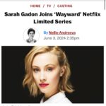 Sarah Gadon Instagram - Let’s goooo!!!! @netflix
