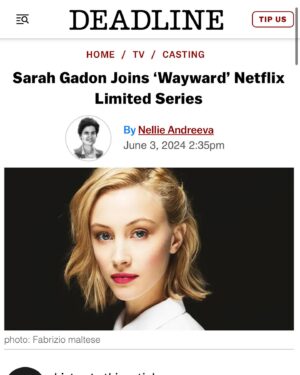 Sarah Gadon Instagram - Let’s goooo!!!! @netflix