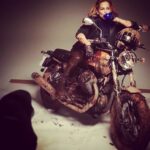 Sarah Harding Instagram – Great shoot today for @blucigsuk with ledge photographer @michelacomte…great team. Thank you! Female #jamesdean minus the #nicotine 🙌🏼🤘🏻💋
– Amazing day of shooting! Biker chic ;) Want to be shot by Michel in LA? Just tell #blucigsUK what you’d do…#justmeandblu😉