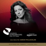 Sarah McLachlan Instagram - We’re thrilled to announce that Canada’s biggest night in songwriting is back with five new incredible inductees: Tom Cochrane, Sarah McLachlan, Jim Cuddy & Greg Keelor (Blue Rodeo), and Diane Tell. Join us for the 2024 Canadian Songwriters Hall of Fame Induction Ceremony presented by Amazon Music on Saturday, September 28 at the iconic Massey Hall in Toronto. This historic event features tributes and performances by some of the world’s brightest stars. Tickets go on sale Friday, May 31, at 10:00 a.m. EST. Visit cshf.ca for all the details, and turn your post notifications ON to be the first to know about more exciting announcements! • Nous sommes ravis d’annoncer que la plus grande soirée d’auteurs-compositeurs au Canada est de retour avec cinq incroyables nouveaux intronisés : Diane Tell, Tom Cochrane, Sarah McLachlan, et Jim Cuddy et Greg Keelor (Blue Rodeo). Joignez-vous à nous pour la cérémonie d’intronisation au Panthéon des auteurs et compositeurs canadiens 2024 présentée par Amazon Music le samedi 28 septembre au Massey Hall de Toronto. Cet événement historique comprendra des hommages et des prestations de quelques-unes des plus grandes stars du monde. Les billets seront mis en vente le vendredi 31 mai à 10 h (heure de l’Est). Visitez le cshf.ca/fr pour obtenir tous les détails, et activez vos notifications de messages pour être les premiers à connaître les annonces les plus excitantes !