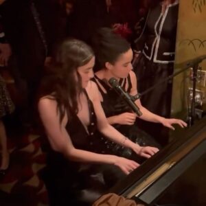 Sarah Pidgeon Instagram - What a whirlwind of a gorgeous night. @christopherjohnrogers made me feel like a real life flower and @misha212, @brianfisherhair, @chloehartstien, and @christinachanel wrapped everything up with a perfect bow. 

@stereophonicplay finished taping Fallon at 6 and @julianakdc and I got out of the 70s and into Garden of Time in an hour flat thanks to such genius teams. Then we got to celebrate with @jimmyfallon, enjoyed some donuts, and ended the night at the piano thanks to @sofiacoppola 

Thank you @voguemagazine for hosting such an incredible night and @AmazonFashion for having me, it was so special to celebrate the evening with them as they were my first tv family with The Wilds. Always grateful to @thegershagency, @anoncontent , and @wolfkasteler — I wouldn’t be anywhere near the met without them 🌸🌸🌸