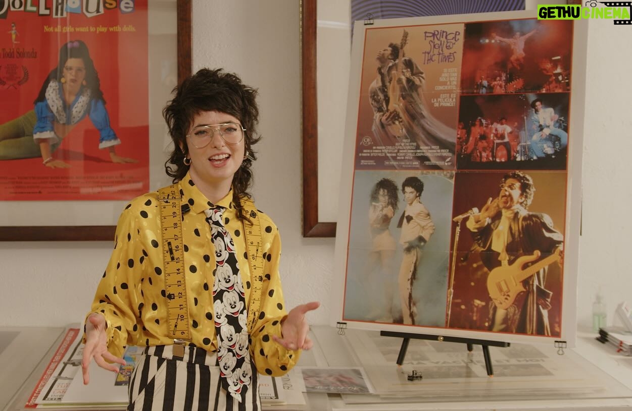 Sarah Sherman Instagram - you can watch my full interview with @mubiusa at @posteritati on the @mubi youtube channel to see me pop tf off about BAD TASTE, POLYESTER, PRINCE, BRITISH REPRESSION and BUGS mf BUNNY ✌️💜 thanks to @posteritati for letting me keep the BAD TASTE poster 😛💜 O( > 4 EVER 🎸 Long Live the New Flesh! 🖖