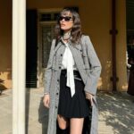 Sarah Stephens Instagram - I’m the lady of the manor in my daydream Wearing @maisonvalentino @propergoods_ @sandroparis @_aje_ @edwardmellershoes @ysl