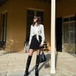 Sarah Stephens Instagram - I’m the lady of the manor in my daydream Wearing @maisonvalentino @propergoods_ @sandroparis @_aje_ @edwardmellershoes @ysl