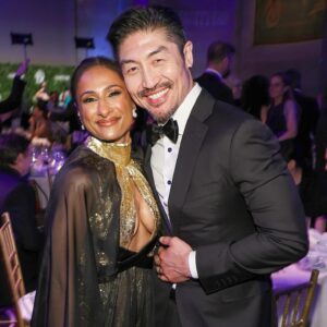 Sarayu Blue Instagram - Last night we had the honor of celebrating @thumbelulu at the Inaugural #GothamTVAwards. Lulu received the Spotlight Tribute Award and anyone who’s seen her work, knows why. It’s undeniable to see how much love she puts into every frame. And it’s also clear how much care she put into building a world led primarily by women, and the API Community- both in front of and behind the camera. I know the gift that a director with that kind of passion, and intentional approach to filmmaking is, and thankfully I know it firsthand.

As always, I owe an enormous debt of gratitude to truly one of the most magnificent, kind, brilliant glam squads a person could ask for. They elevate me literally and figuratively, and I remain eternally in awe of their talents. 🖤✨

Styling: @jasonrembert 
Asst: @ww.ilt x @thestylistguy 
Hair: @cnaselli 
Makeup: @tuddynana 
Dress: @georgeschakraofficial 

#Expats