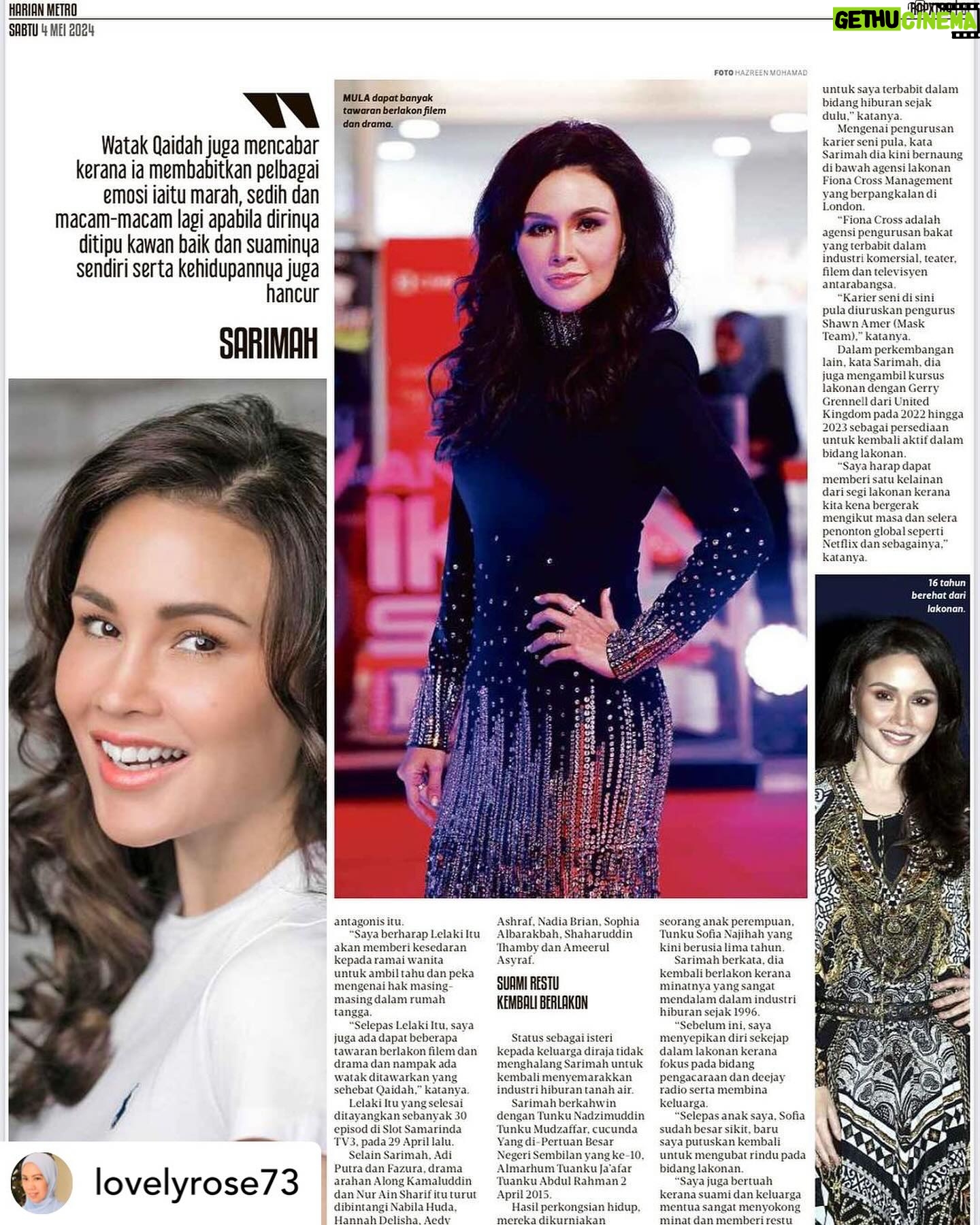 Sarimah Ibrahim - 2K Likes - Thank you @lovelyrose73 COVER STORY Actress, TV host & Singer Che Puan Sarimah Ibrahim 💋
@sarimahibrahim @shawn_amer Get your copy today ❤️ #teamqaidah #lelakiitu #trending #sarimahibrahim