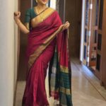 Saritha Jayasurya Instagram - ❤️💚 @sarithajayasurya_designstudio HMUA @makeover_by_aneesha Mcb @anandhuthankachan__