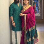 Saritha Jayasurya Instagram - 🩷💚 @sarithajayasurya_designstudio HMUA @makeover_by_aneesha Mcb @anandhuthankachan__