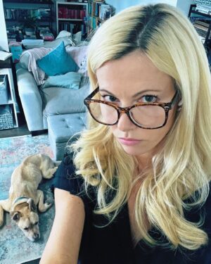 Sarma Melngailis Instagram - Dear dark roots: I will take care of you but not now. There is too much else to handle this week. This is what the last year has been preparing me for. Maybe what all the shitshows of the past have prepared me for.

I’ve pulled it off before I can do it again. This time I’m different. Wiser. I was always strong but in the ways other than confidence in myself. I’ve got it now, in the only ways that matter. Plus certainty. 

This time he’s not here. If the devil is real it was that man. I learned a lot through all that so thanks I guess. 

Leon’s still here. He might be peeing all day and diapered and hurls a lot but he’s here, grounding me while I still need him. Handsome as always. If angels are real they’re dogs. 🐾

And I feel like there’s a reason that Zagat sign is still there, tacked to the wall in the basement office. 

I love you all. 💓✨
I can do this. And make it all worthwhile. 
Endless thanks to those who’ve helped carry me this past year, who still help. Not out of woods yet but there’s so much light. I can’t wait to pay everything forward. (And back). 🙏🏻

I love you @purefoodandwine @oneluckyduck and of course @oneluckyrescuedog 

Always all for you