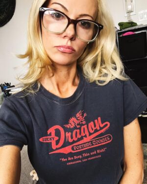 Sarma Melngailis Instagram - I did a crazy thing last night: peeled my sweatpants off, washed my hair, and went out. I’ve been back since February and only been out a handful of times, if that. My version of getting dressed up is an ensemble compiled from the second hand emporium @thredup … except shoes. Thank you @therealjohnnymac @impossiblekicks @thewesleynyc 🌱 Testing out being normal is fun. Back to my regularly scheduled rumination and panic. 😬🤪🙏🏻✨💓