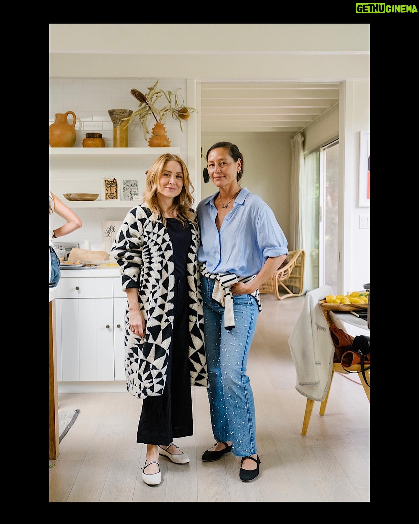 Sasha Alexander Instagram - Classic & sustainable. Just like me. My fav @rothys Coat @farmrio Friend @marlienrentmeester
