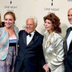 Sasha Alexander Instagram - True story: at 15 my father worked for a tailor in Naples that was one of Armani’s first apprentices, they made dresses for an up and coming young actress named Sofia Loren. Life full circle. My father is smiling from above for sure. Grazie for a beautiful evening @giorgioarmani. It had all the fashion, glamour, outfit changes a girl could dream of. And @iammarkronson dj’ing.. #gaonenightonlyvenezia @labiennale #venicefilmfestival @armanibeauty ✨