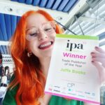 Sasha Alsberg Instagram - Trade Publisher of the Year!! 🎉 So proud of my @joffebooks fam - WE DID IT! 💚 Thank you @halohairextensions for giving me such luscious locks! #ipgawards #bookpublishing #bookstagram