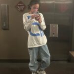 Sasha Lane Instagram - back to mirrors but we added hot sockkeees
