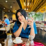 Sathya Devarajan Instagram - When food is your love language ❤️😍 Ignore the sleepy face 🫢 . . . #foodgram #restaurants #favourites #sathyadevarajan #tamilactress #sundaying