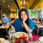 Sathya Devarajan Instagram - When food is your love language ❤️😍 Ignore the sleepy face 🫢 . . . #foodgram #restaurants #favourites #sathyadevarajan #tamilactress #sundaying