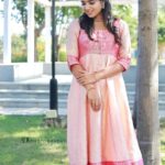 Sathya Devarajan Instagram - Queen of her own little universe 🫶🩷 This pretty anarkali is from @dresscape_ Clicks: @adk_karthik Mua : @jay_makeup_artist_ . . . #tamilponnu #sathyadevarajan #photoshoot