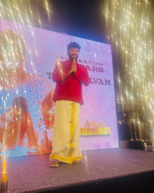 Sathya Devarajan Instagram - Happy birthday to someone who leads the team in the best way and brings out the best out of all of us.
From fangirling and admiring his work since my childhood to working in his very own project. Oh yes I forgot to tell you guyz, I started believing in the Universe ❤️ 

Sir May you find success and happiness in all that you do. 
Cheers to achieving more professional milestones in the days ahead 😃🫶 Happiest birthday sir @thiruselvamvelusamy ❤️