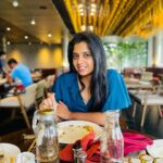Sathya Devarajan Instagram - When food is your love language ❤️😍 Ignore the sleepy face 🫢 . . . #foodgram #restaurants #favourites #sathyadevarajan #tamilactress #sundaying