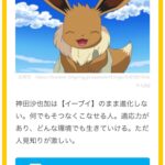 Sayaka Kanda Instagram – 診断ドットコム。
イーブイ推しだから無進化イーブイ嬉しいけど…
自分の性格「人見知りしない」選んだのに…笑