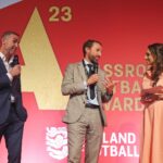 Seema Jaswal Instagram - An inspiring afternoon for all generations 💛 It was an absolute privilege to host the @england Football Grassroots Football Awards 2023. An event that shines a light on the incredible volunteers that help the game we all love so much grow at grassroots level and celebrating the impact it can have on so many aspects of society. ✔️12 inspiring award winners ✔️Legends past and present ✔️England Manager Gareth Southgate ✔️Sir Geoff Hurst 🎤 Sweet Caroline ✔️John Barnes taking us back to 1990 ✔️Amazing live music with Rockaoke ✔️Dramatics of the Community Shield ✔️Why can’t all Sundays be like this?! It’s a great privilege to be involved in the grassroots of the nation’s sport knowing #grassroots #grassrootsfootball #inspiring #communityshield #football #family