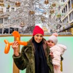 Seema Jaswal Instagram - Thanks @googleuk #Pixel8Pro 🩵 If you’ve ever taken a photo with a little one, you will totally relate to this. A few weeks ago we went to Budapest on a family holiday and took our 8 month daughter to visit the Christmas Markets. We had the most magical time and experienced lots of firsts….including Ava seeing her first ever Christmas Tree. We took a few photos in front of the tree (and in front of a queue of people also waiting to take theirs) on the iconic Fashion Street in the centre of Budapest … no pressure! With the distraction of balloons and baubles, we finally got a smile and guess who closed their eyes 🙋🏽‍♀️🤦🏽‍♀️ Thank you ‘Best Take*’ … you saved me from having to re-queue over and over again to get the best pic! #AD *Requires Google Photos app. May not work on all images. Takes 5-7 consecutive photos within 10 seconds. Works on photos with 2 to 5 people. Will not work in low light or with pets. #googleuk