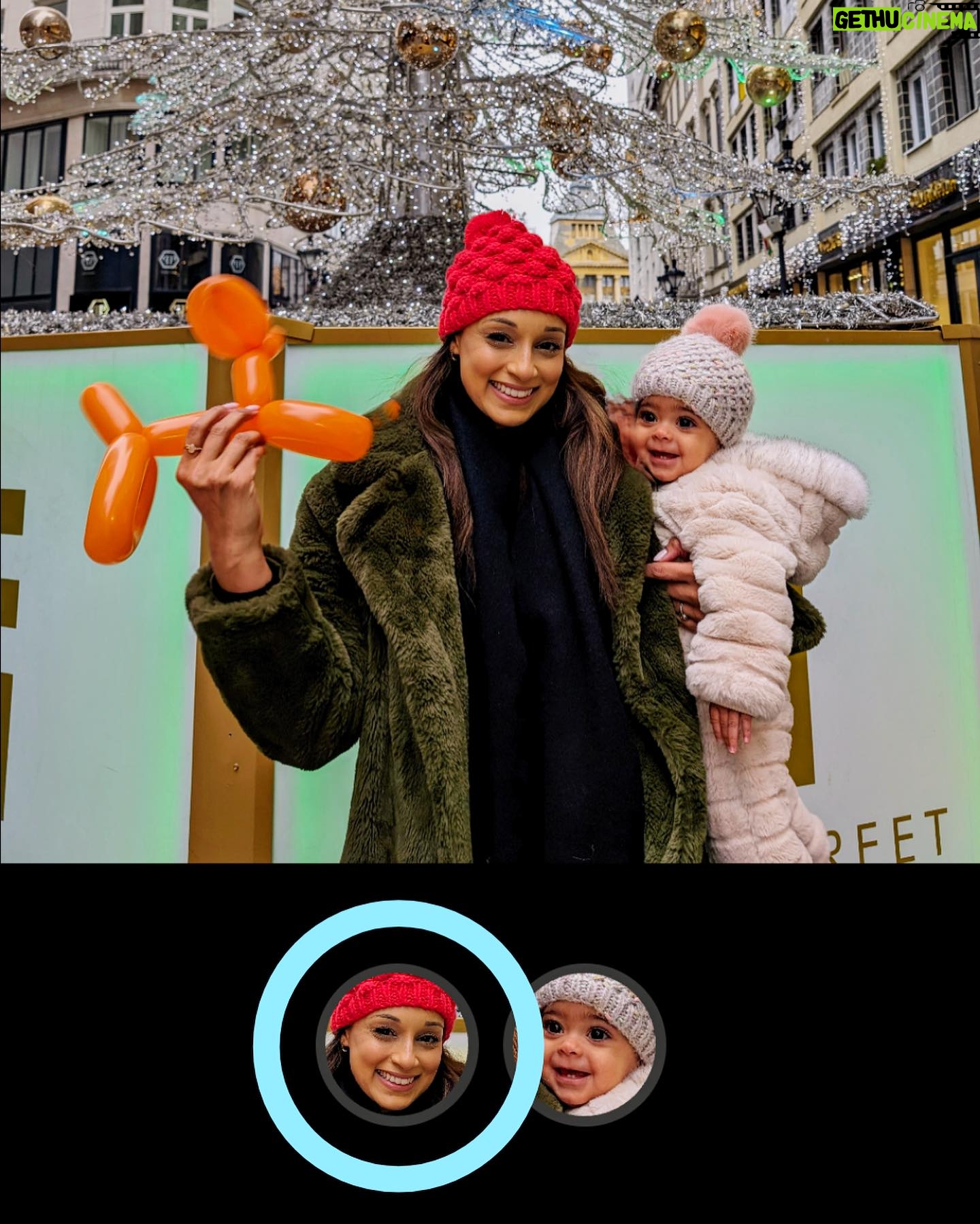 Seema Jaswal Instagram - Thanks @googleuk #Pixel8Pro 🩵 If you’ve ever taken a photo with a little one, you will totally relate to this. A few weeks ago we went to Budapest on a family holiday and took our 8 month daughter to visit the Christmas Markets. We had the most magical time and experienced lots of firsts….including Ava seeing her first ever Christmas Tree. We took a few photos in front of the tree (and in front of a queue of people also waiting to take theirs) on the iconic Fashion Street in the centre of Budapest … no pressure! With the distraction of balloons and baubles, we finally got a smile and guess who closed their eyes 🙋🏽♀️🤦🏽♀️ Thank you ‘Best Take*’ … you saved me from having to re-queue over and over again to get the best pic! #AD *Requires Google Photos app. May not work on all images. Takes 5-7 consecutive photos within 10 seconds. Works on photos with 2 to 5 people. Will not work in low light or with pets. #googleuk