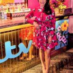 Seema Jaswal Instagram - #outout with @itvfootball with my own take on the red dress emoji 💃🏽 Reunited for the Womens Football World Cup and I can’t wait! On your TV this morning at 10:30am France 🇫🇷 v Jamaica 🇯🇲 See you there 💛 @fifawomensworldcup #throwback #whatiwore #myoutfit #itvfootball #summerparty #wornbysj💫