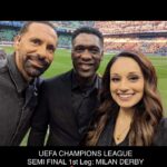 Seema Jaswal Instagram - My 1st visit to San Siro was wild 🤯 ⚽️ Both @acmilan & @inter battling for a place in the final of the @championsleague 🏆 We go AGAIN tonight! The noise … The flares … The colour … The passion … The iconic stadium … The occasion … An unbelievable experience alongside legends of the game Seedorf, Nesta & Ferdinand. Definitely a career highlight! 🎤🙋🏽‍♀️💛 #football #footballgames #footballplayer #footballer #rioferdinand #seedorf #alessandronesta #ucl #uefachampionsleague #championsleague #milano #milan #acmilan #intermilan #milanderby #sansiro #italianfan #italianfootball #footballfans #italia