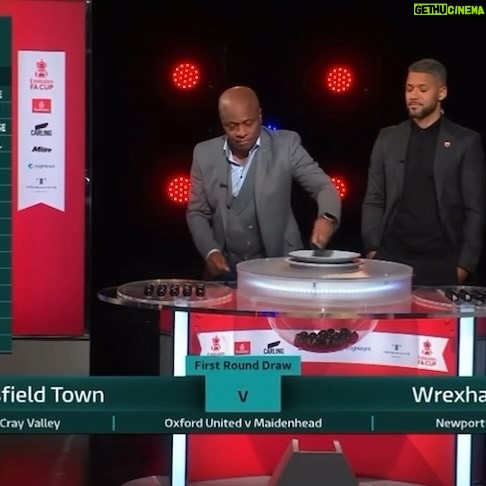 Seema Jaswal Instagram - 80 teams, 40 ties, all roads lead to Wembley! Iβm delighted to be hosting the @emiratesfacup draws once again on @itv this season. For the first round draw I had the pleasure of having @paulparkerofficial and @jobimcanuff with me. Thanks for joining us and π€π½ you got the draw that you wanted! Sharing a few #btsedits see you at the next one π
