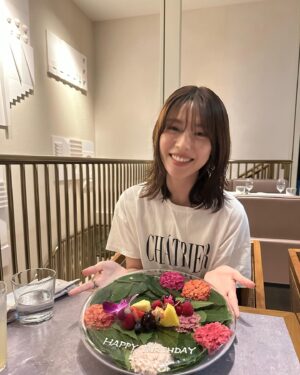 Sei Shiraishi Instagram - @horimiona_official 
お祝いしてくれた🥹🥂
