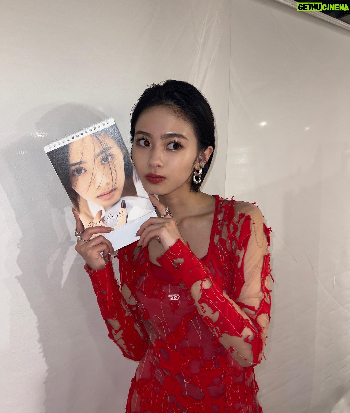 Seira Anzai Instagram - Seirs Anzai 2024 Calendar Event🌹♥️ ⠀ hair&make: @iwatayuina stylist: @yuuka_akaishi onepiece/shoes: @diesel Earring/Earcuff/Ring: @knowhowjewelry @pred_pr Ring: @masaejewelry @rhodes_showroom @loni_jewelry_ @harumi_showroom