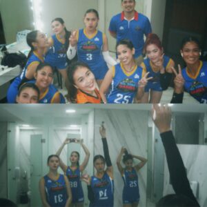 Sela Guia Instagram - team lady setters since day 1 💙 

thank u to my best girls for always being the most patient and uplifting teammates ever!! i heart u all! 🩷 

(locket cam and digicam core haha)

#StarMagicAllStarGames2024 #3rdyear