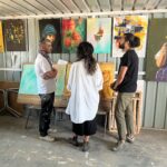 Sepideh Moafi Instagram - I got to spend an afternoon with Syrian artist & refugee @mohamad_jokhadar in his studio at Al Za’atari Refugee Camp in Jordan. He shared some of his work w/me & we spoke about art, process & inspiration. The breadth & depth of his creations took my breath away. I kept circling back to one piece that was inspired by the catastrophic earthquake at the Turkey/Syria border. The three faces on his piece were people he saw in the news who’d lost their families, their homes, their lives. This was Mohammad’s favorite piece & when I shared that it was my favorite too, he quickly offered it to me as a gift. His work isn’t only on display in the studio, you can find huge displays of his art on buildings throughout the camp & inside facilities like the @rescueorg health clinic. He said he recently spent a day & a half creating a massive mural together with some of the children in the camp. I’m honored & grateful to get to know such a deep, generous artist & can’t wait for the next opportunity to visit him. Thank you Mohamad. You inspire me. ✨❤️✨ @rescueorg
