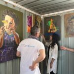 Sepideh Moafi Instagram - I got to spend an afternoon with Syrian artist & refugee @mohamad_jokhadar in his studio at Al Za’atari Refugee Camp in Jordan. He shared some of his work w/me & we spoke about art, process & inspiration. The breadth & depth of his creations took my breath away. I kept circling back to one piece that was inspired by the catastrophic earthquake at the Turkey/Syria border. The three faces on his piece were people he saw in the news who’d lost their families, their homes, their lives. This was Mohammad’s favorite piece & when I shared that it was my favorite too, he quickly offered it to me as a gift. His work isn’t only on display in the studio, you can find huge displays of his art on buildings throughout the camp & inside facilities like the @rescueorg health clinic. He said he recently spent a day & a half creating a massive mural together with some of the children in the camp. I’m honored & grateful to get to know such a deep, generous artist & can’t wait for the next opportunity to visit him. Thank you Mohamad. You inspire me. ✨❤️✨ @rescueorg