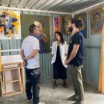 Sepideh Moafi Instagram - I got to spend an afternoon with Syrian artist & refugee @mohamad_jokhadar in his studio at Al Za’atari Refugee Camp in Jordan. He shared some of his work w/me & we spoke about art, process & inspiration. The breadth & depth of his creations took my breath away. I kept circling back to one piece that was inspired by the catastrophic earthquake at the Turkey/Syria border. The three faces on his piece were people he saw in the news who’d lost their families, their homes, their lives. This was Mohammad’s favorite piece & when I shared that it was my favorite too, he quickly offered it to me as a gift. His work isn’t only on display in the studio, you can find huge displays of his art on buildings throughout the camp & inside facilities like the @rescueorg health clinic. He said he recently spent a day & a half creating a massive mural together with some of the children in the camp. I’m honored & grateful to get to know such a deep, generous artist & can’t wait for the next opportunity to visit him. Thank you Mohamad. You inspire me. ✨❤️✨ @rescueorg