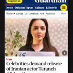 Sepideh Moafi Instagram - Iconic actor Taraneh Alidoosti (Oscar-winning film The Salesman) was arrested at her home on Saturday for an @instagram post to her 8 million followers in which she criticized the Islamic Republic for imposing the death penalty on protesters after the first execution of #IranRevolution & said, "His name was Mohsen Shekari. Every international organization who is watching this bloodshed & not taking action is a disgrace to humanity.” She’s being held at the notorious Evin Prison. In November, she also posted a picture of herself without mandatory hijab, holding a piece of paper reading “ژن ژیان ئازادی” (Women Life Freedom). I’m proud to be part of a coalition artists worldwide standing in solidarity with Taraneh. We’d like to invite you to post a selfie holding up a sign that says “Women Life Freedom” - the English translation of the slogan Taraneh was holding in the photo. The IR is trying to delete all records of this photo because of the massive impact it had when she posted it.  We want to show support & solidarity for Taraneh by recreating it all over the internet & all over the world. Join us, & please sign the petition for her release—link in bio. For letter & full list of signatories, link in bio.☝🏽 #FreeTaranehAlidoosti